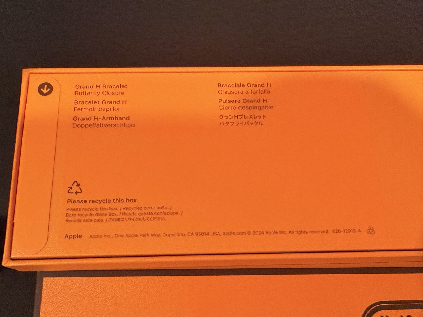 Apple Watch Hermès Series 10,with Hermès Grand H Stainless Steel Bracelet Orange