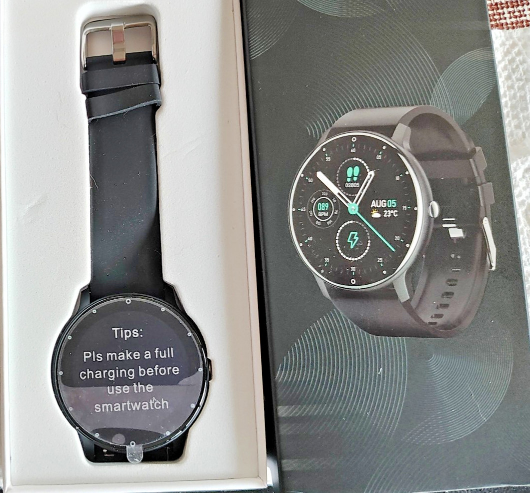 BLACK SMART WATCH ANDROID OR IPHONE