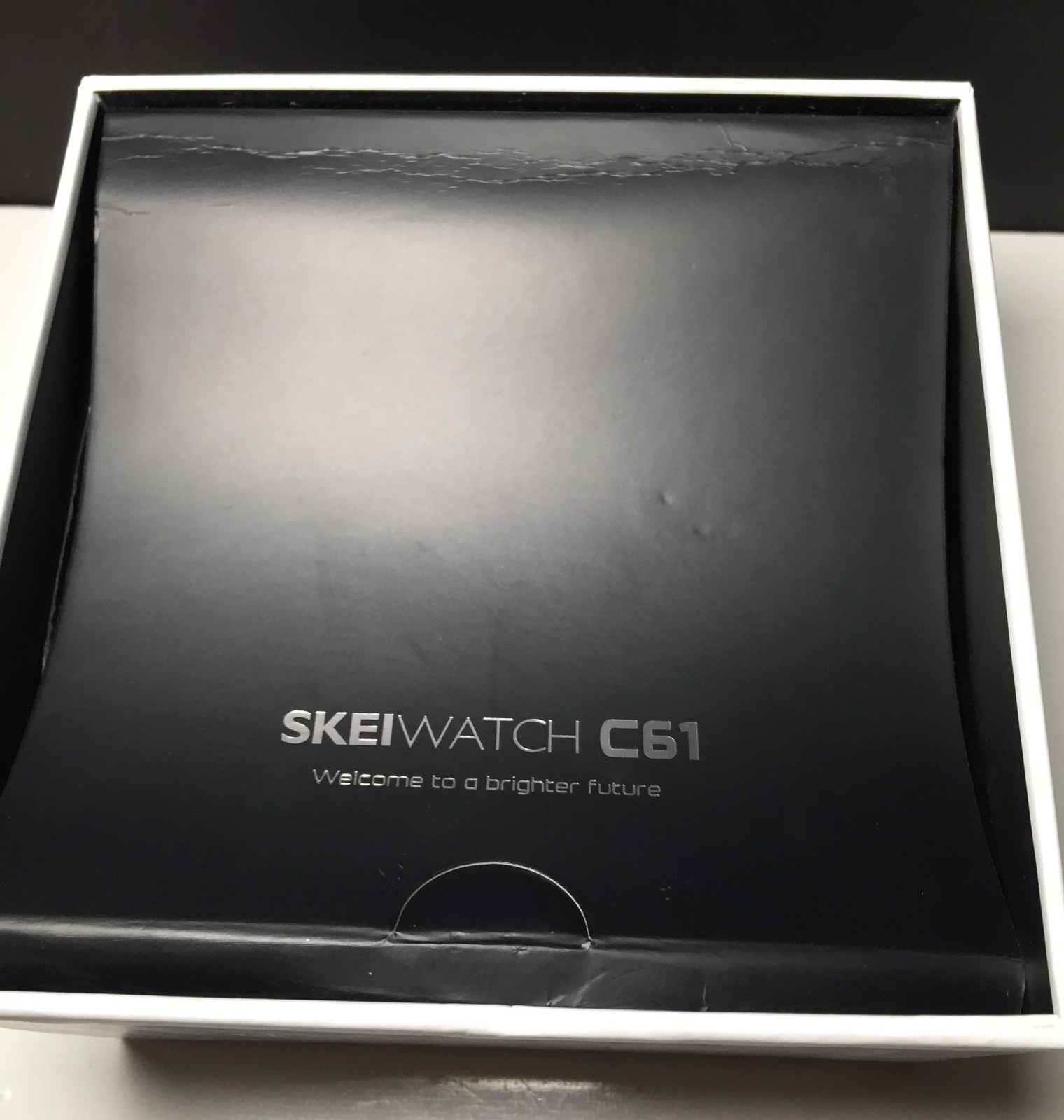 SkeiWatch C61 Smartwatch — Box & Accessories Included — AS-IS / Powers On