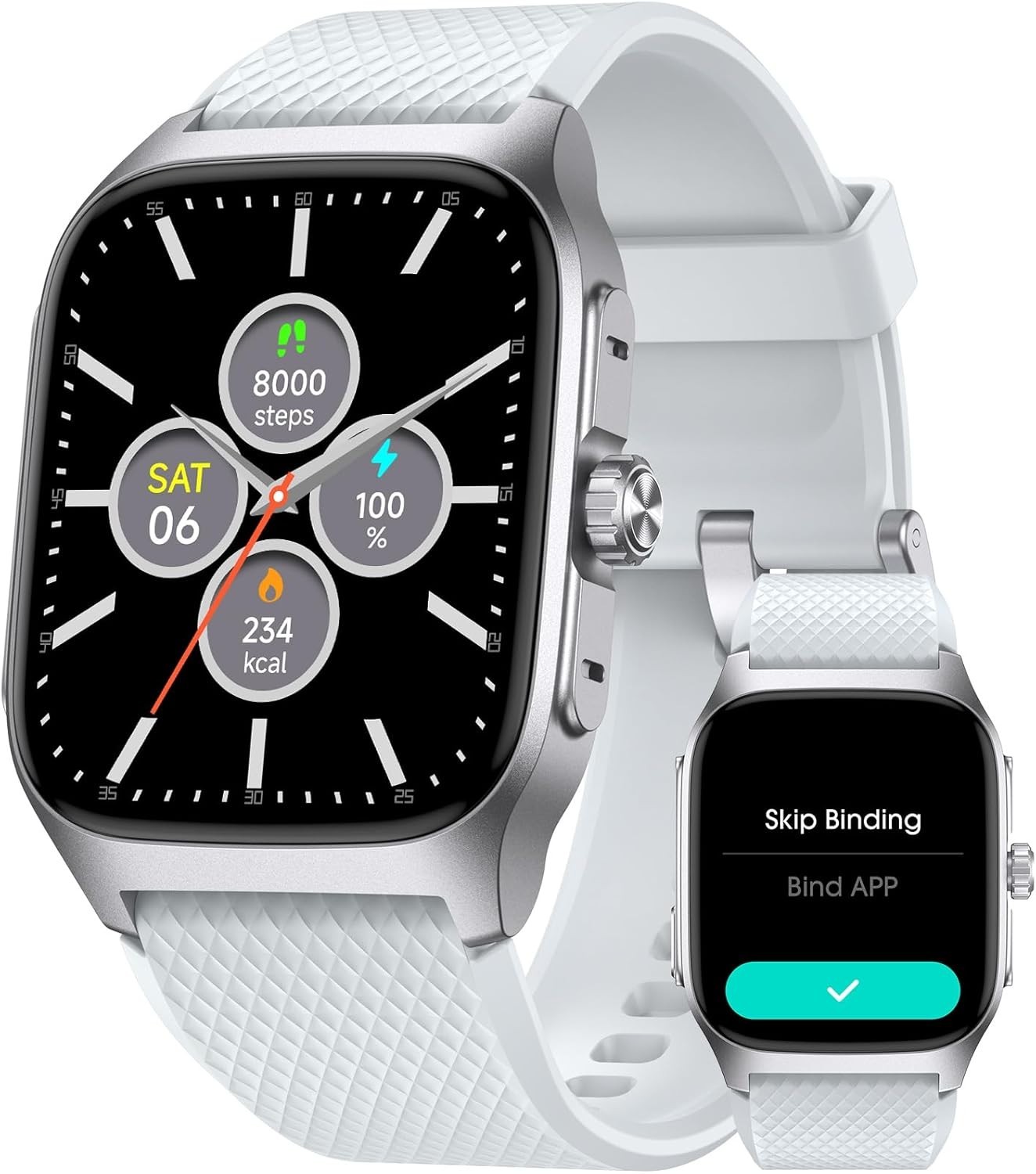 Smart Watch Classic Metal Design 1.85″ AMOLED Display Bluetooth Waterproof