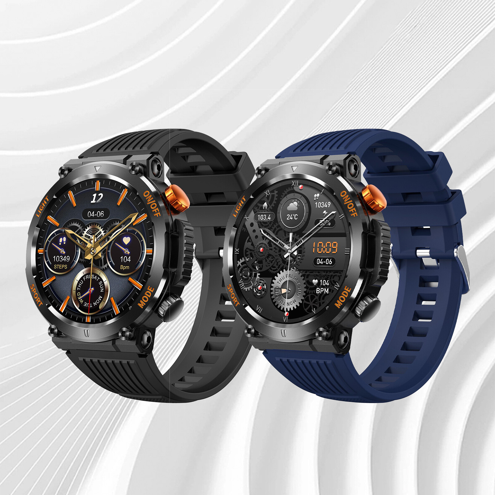 HT17 Smart Watch Fitness Tracker Full Screen Touch Heart Rate Sleep Monitor 2024