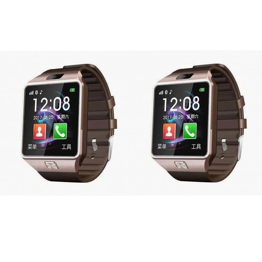 DZ09 Bluetooth Smart Watch SIM Camera Touch Screen For Android iPhone Rose Gold
