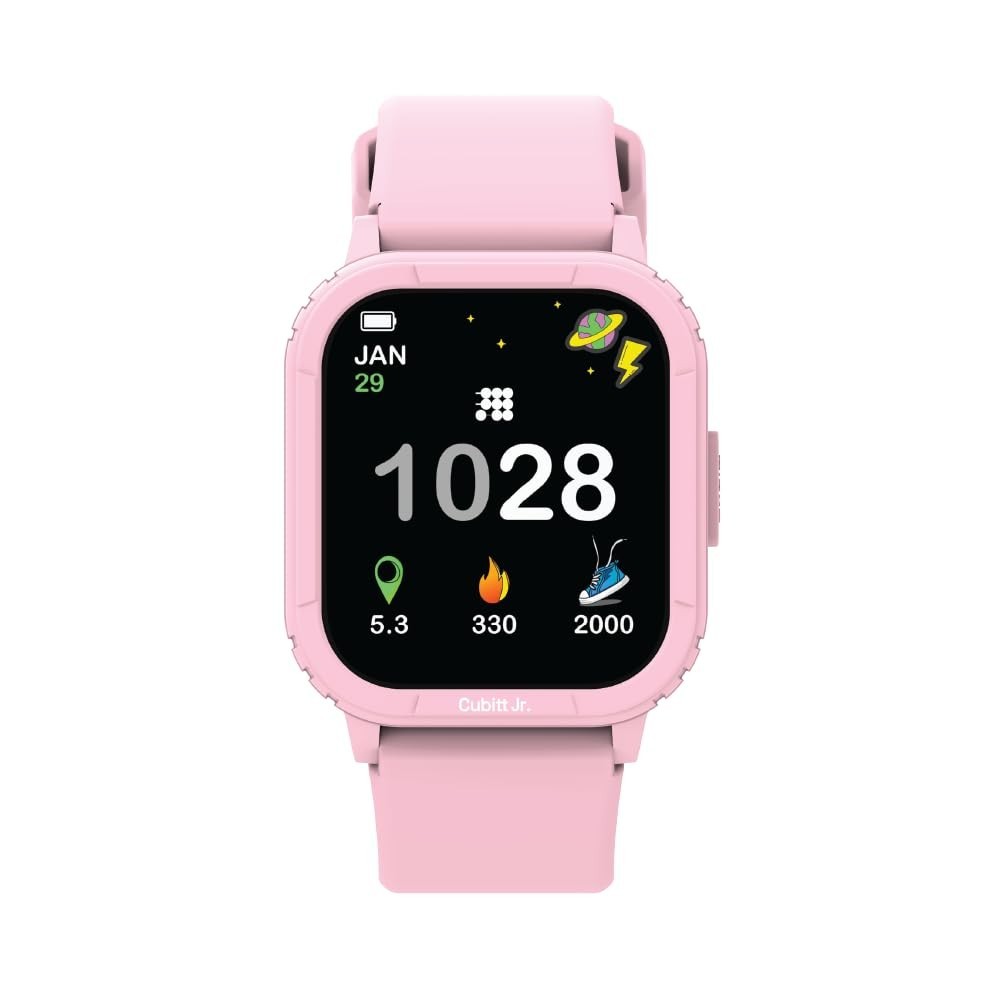 Kids Fitness Tracker Smartwatch with Games, Step Counter, Heart Rate Monitor, 1.
