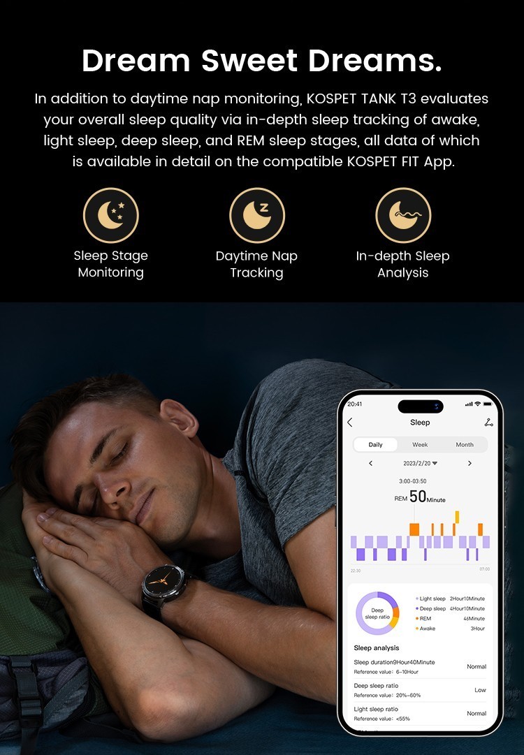 KOSPET Smart Watch for Men, 60 Days Extra-Long Battery, 50M Waterproof for Sw…