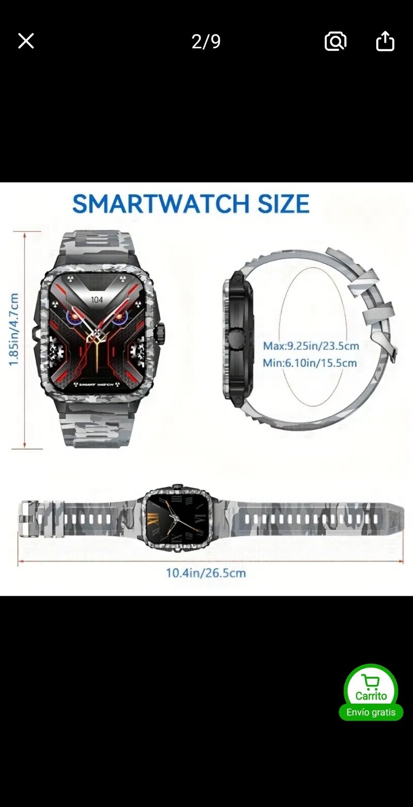 Military Smart Watch for Men(Answer/Make Calls) Rugged Tactical Fitness Tracker