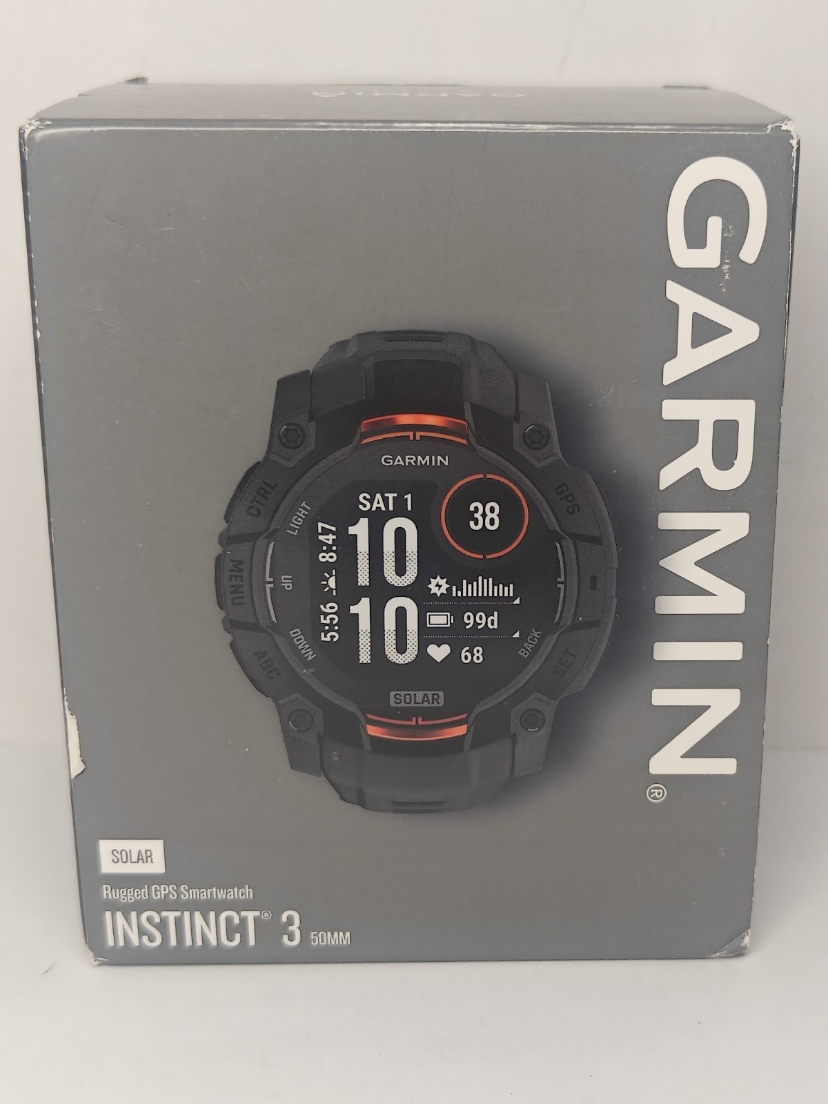 Garmin Instinct 3 Solar 50mm Black with Charcoal Band Smartwatch 010-02935-00
