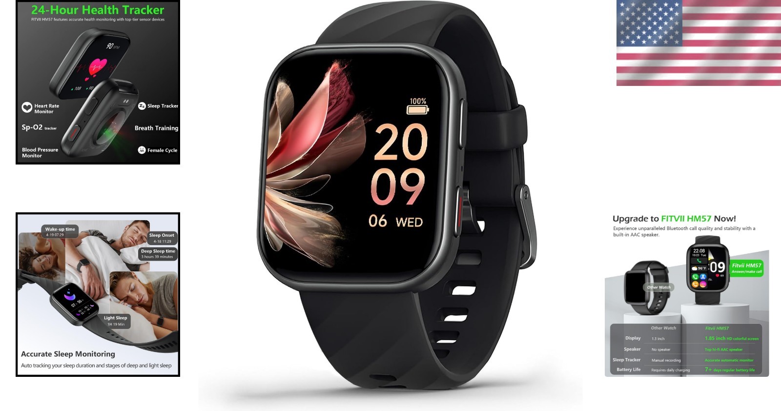 Elegant Smartwatch with 24/7 Heart Rate, Blood Pressure & Bluetooth Calling