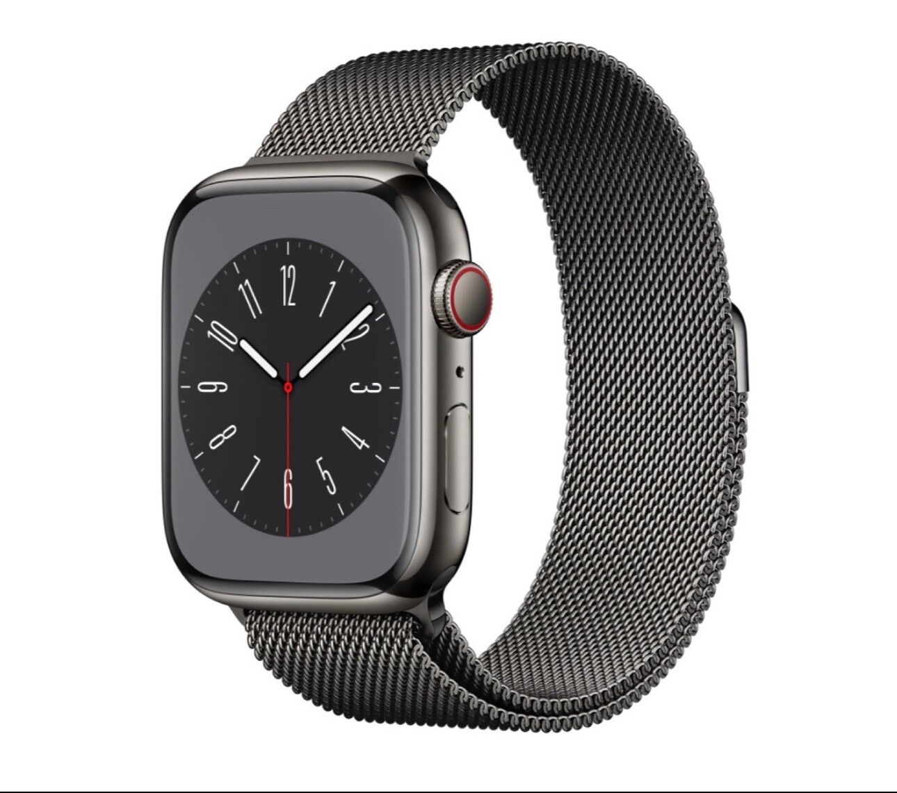 Apple Watch Series 8 (45mm Graphite Stainless Steel Case w/ Milanese Loop)