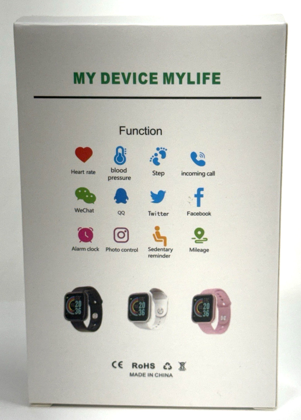 NEW = Smart Bracelet-Health Monitor-Checks Heart Rate, Blood Pressure, Clock
