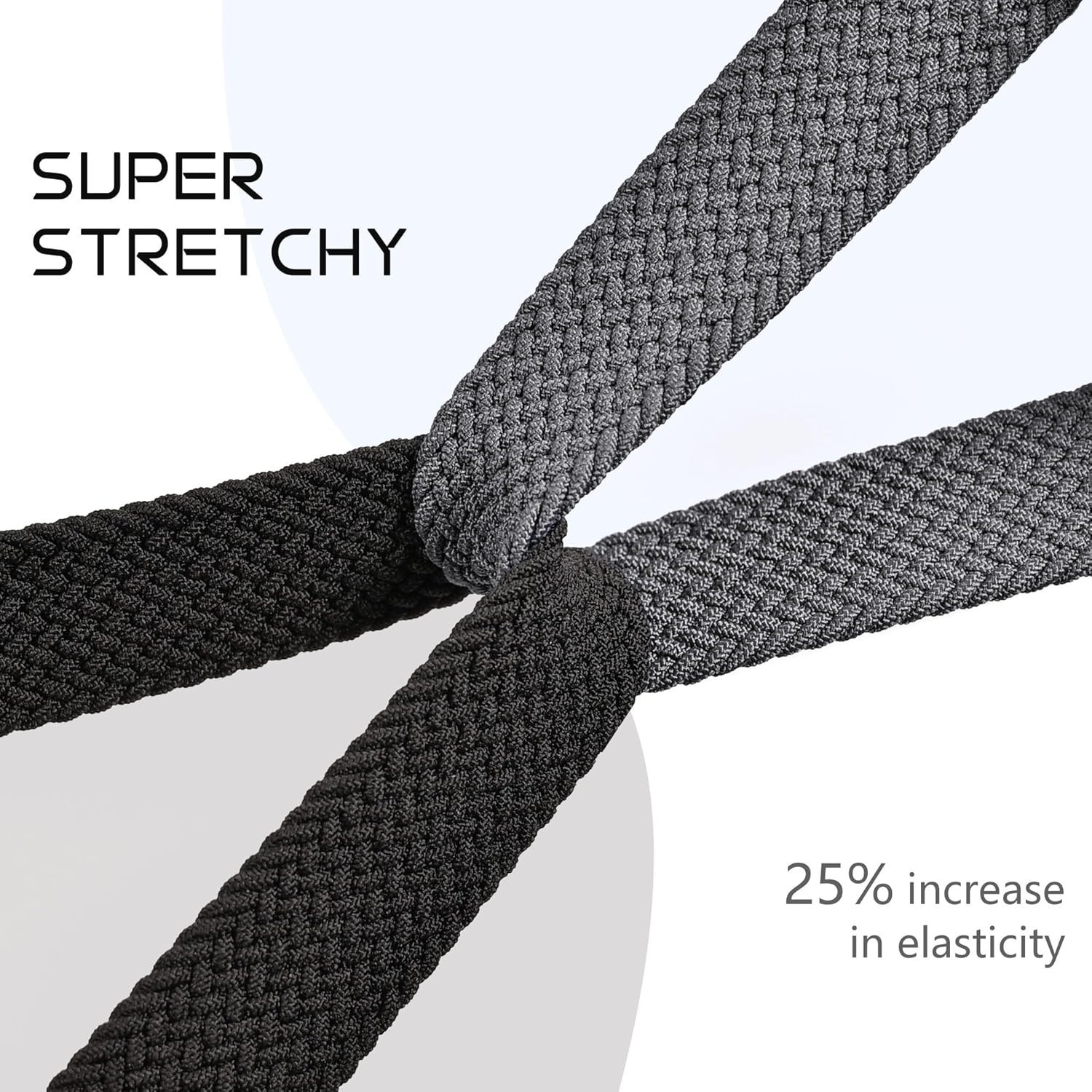2-Pack 22mm Soft Elastic Straps for Smartwatches – Adjustable & Breathable Fit