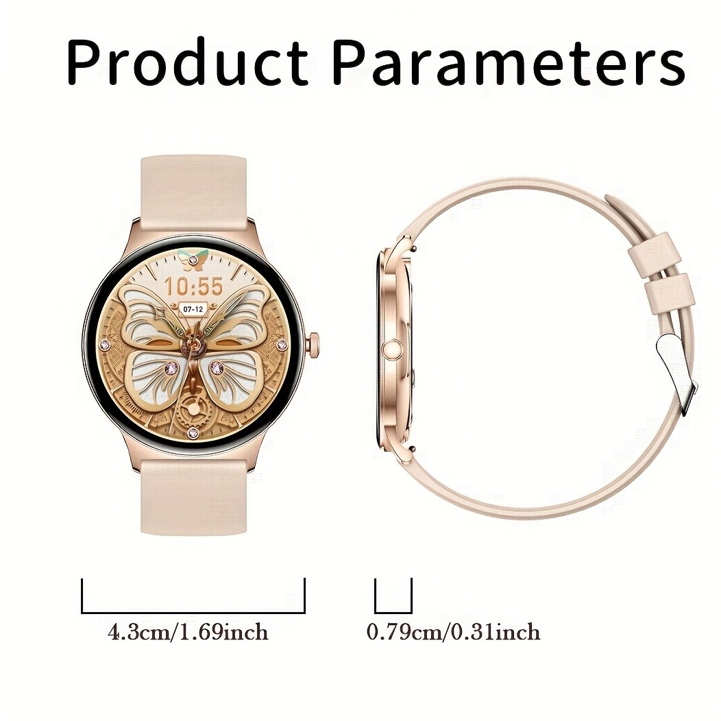 1.42″ Slim Smartwatch, Wrist Calls, Sports Modes, Waterproof, Health App