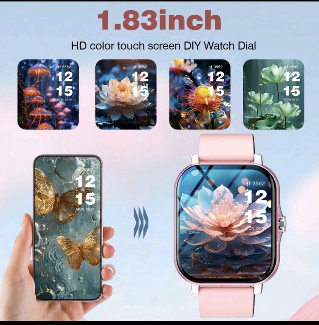 1.83″ Touch Screen Smart Watch Digital Fitness Watches with Call Function & 100+