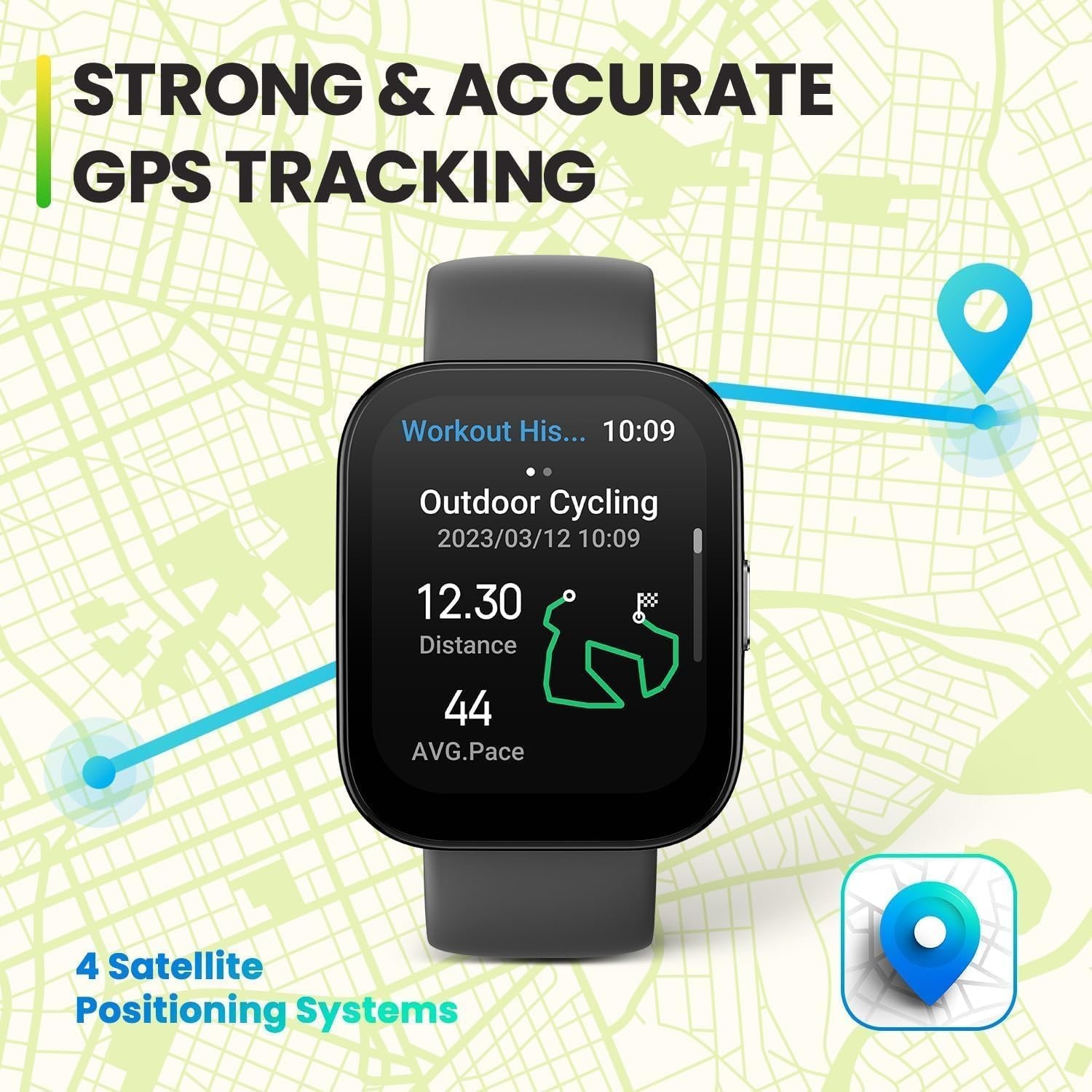 Bip 5 GPS Smart Watch: 10-Day Battery, Sleep Tracker & Android/iPhone Compatible