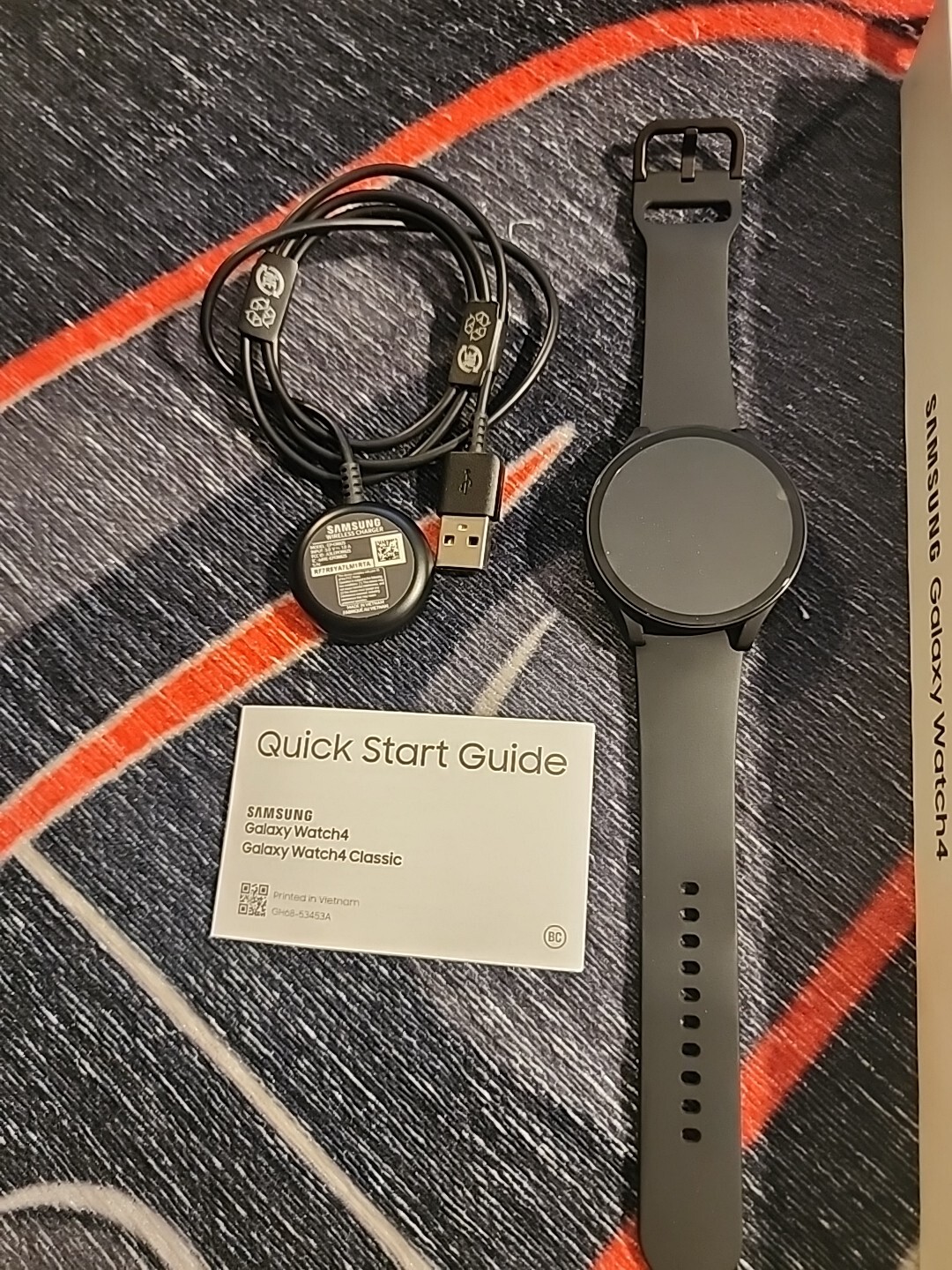 Samsung Galaxy Watch4 SM-R875 44mm Aluminum Case with Sport Band – Black…