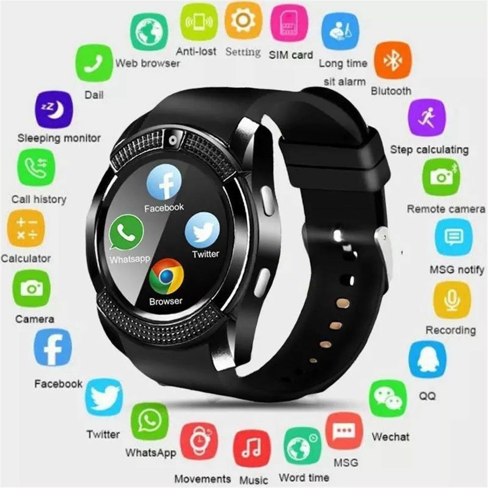 Touch Screen Bluetooth Smart Watch GSM Phone Fitness Tracker for Men Women Boys