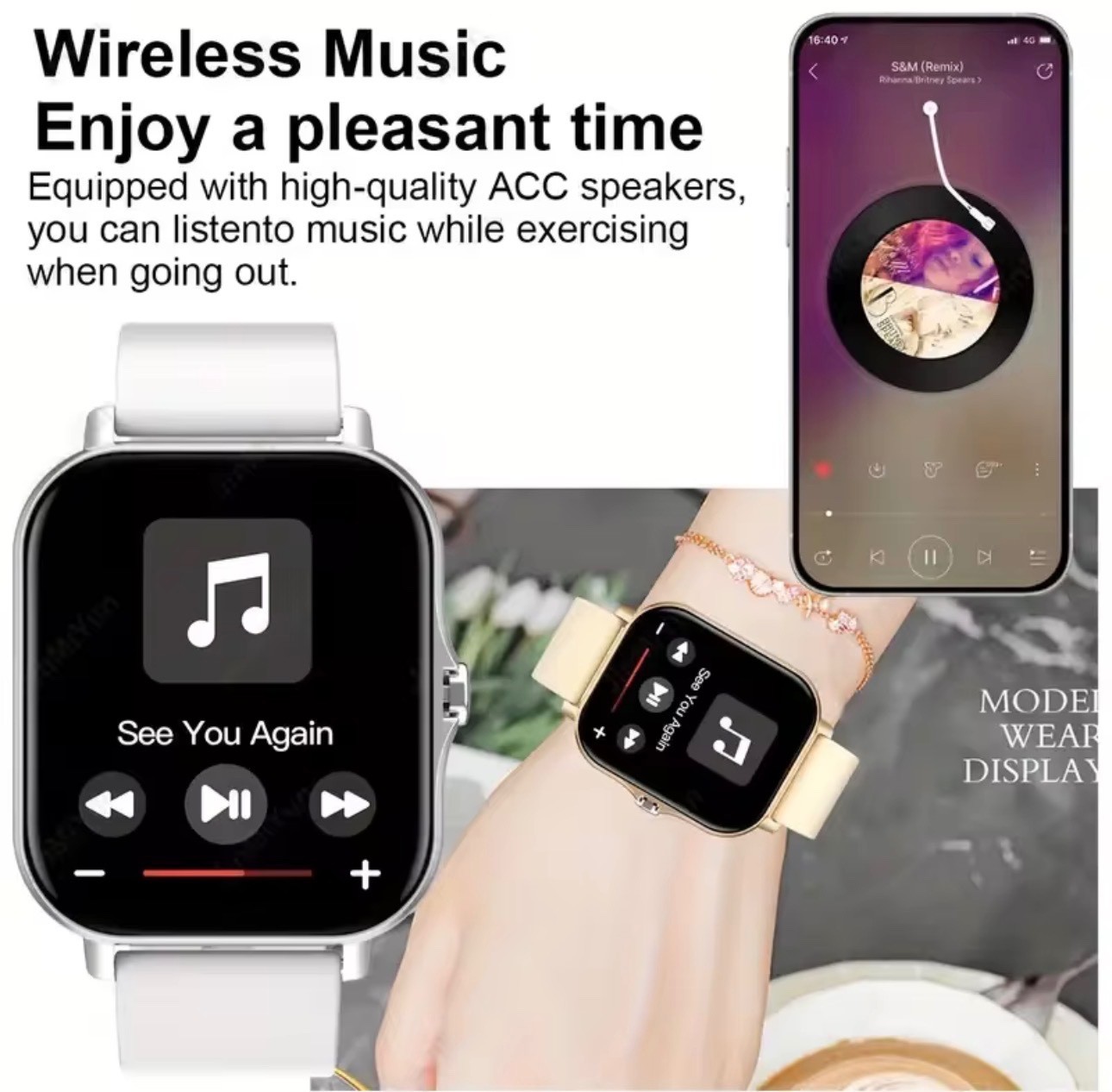 Smart Watch Bluetooth Calling Blood Oxygen Heart Rate Monitor Men Women