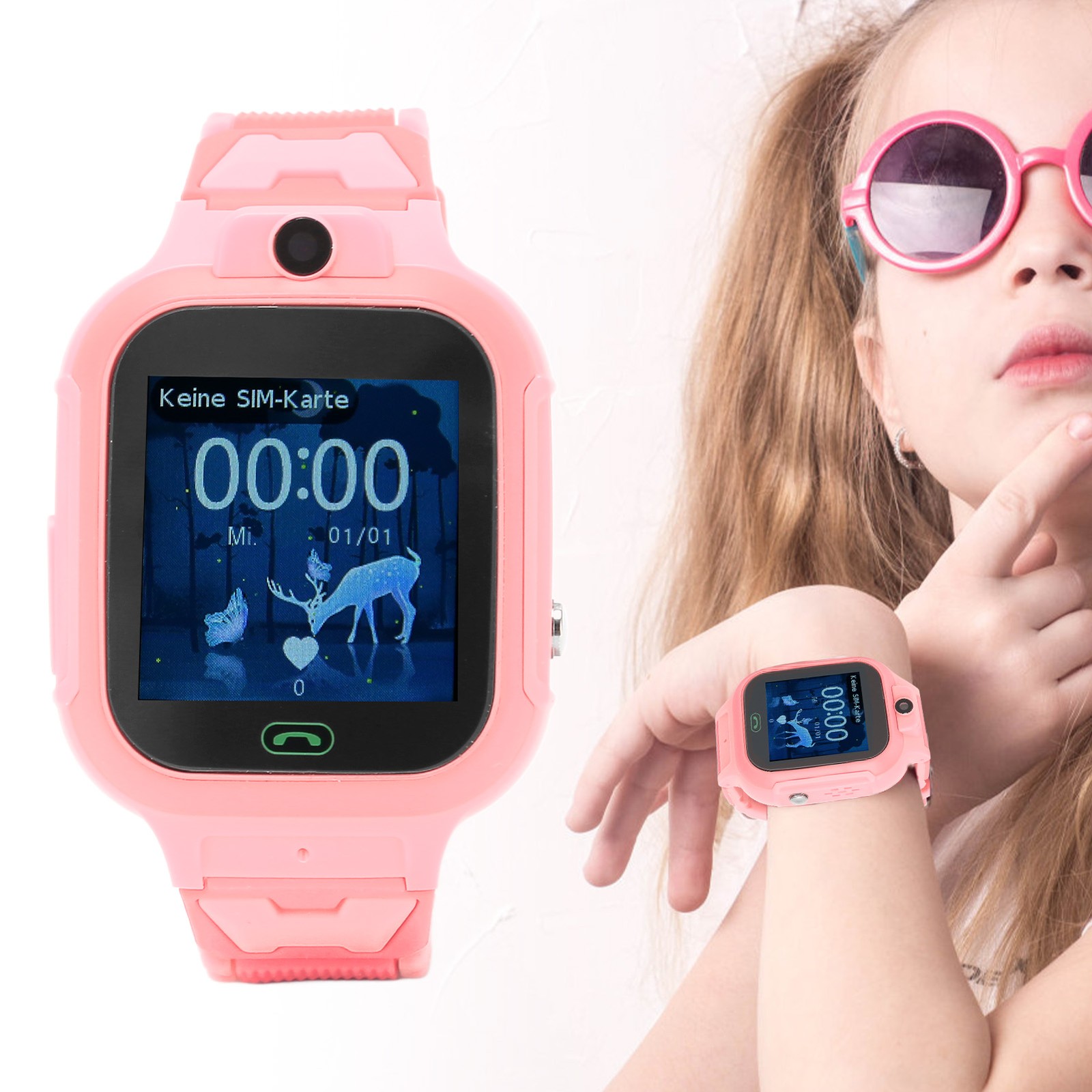 4G Kids Smartwatch IP67 Waterproof Touch Screen 2 Way Voice Video Call SOS ECWH