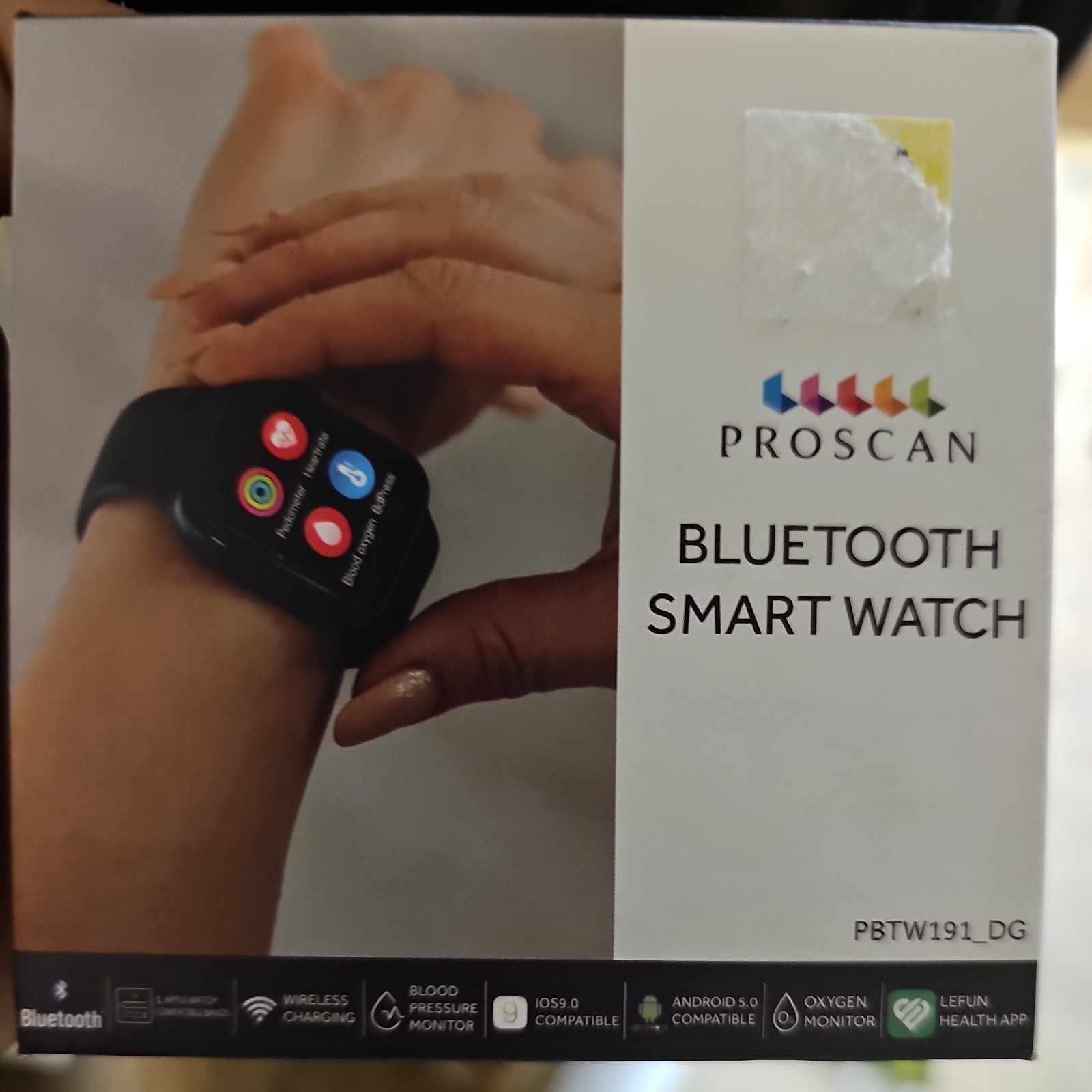 Proscan PBTW191 DG Smart Watch Bluetooth BP Monitor Wireless Charging 45mm