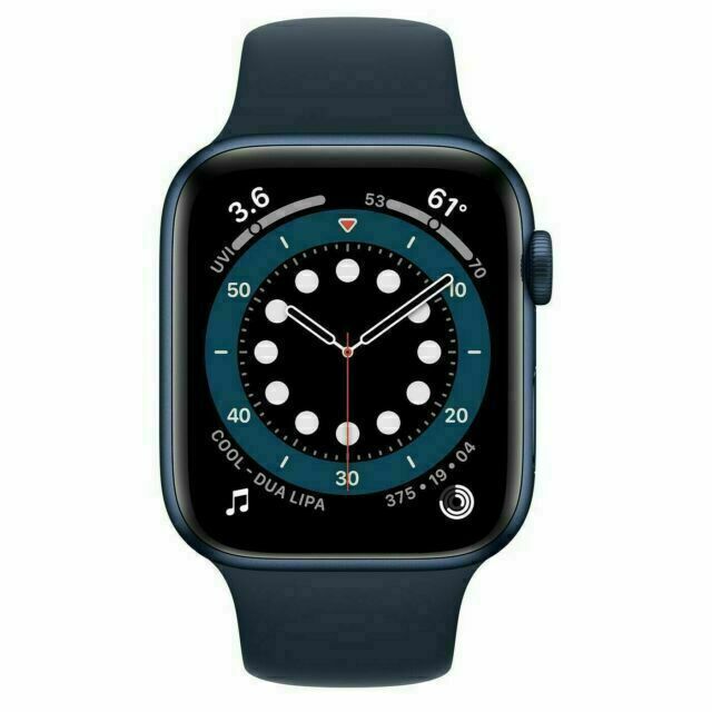 Apple Watch Series 6 GPS 40mm Blue Aluminium Case Deep Navy Sport Band -…