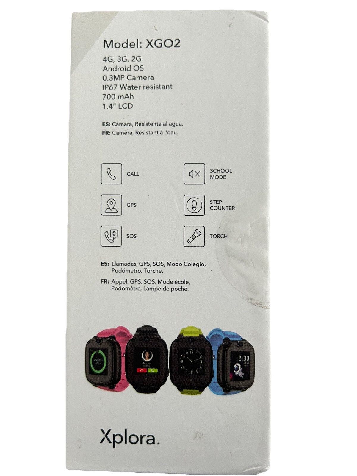 Xplora XGO 2 Smartwatch for Kids GPS 4G Water Resistant – Pink Band