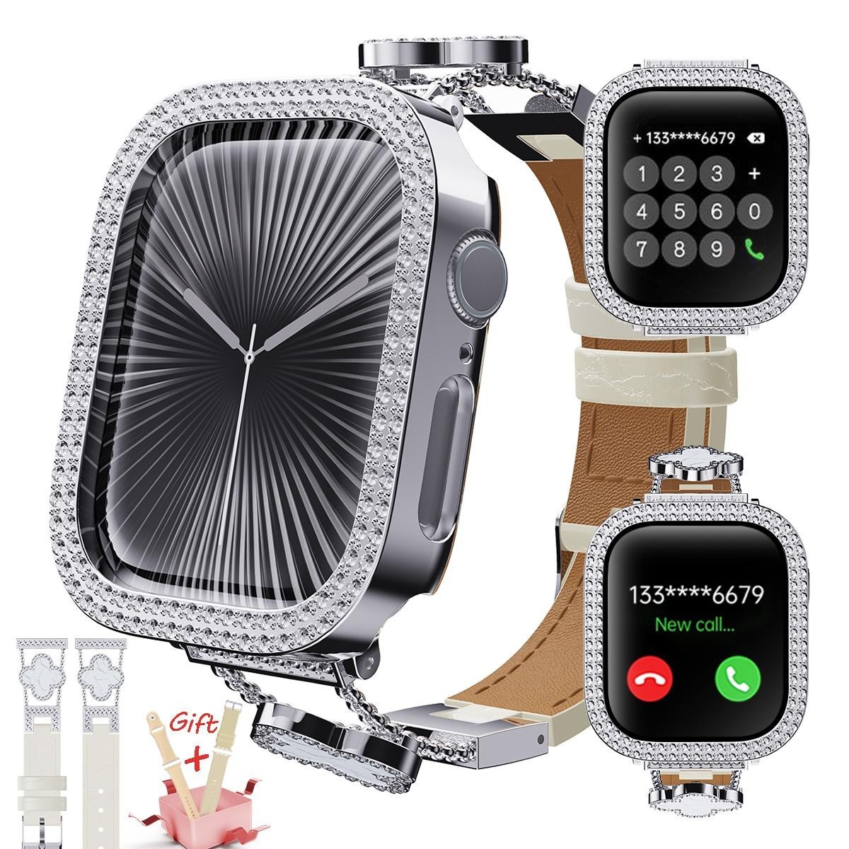 W&O Smart Watch Women Men with Phone Function Wristwatch for iPhone Samsung (X10