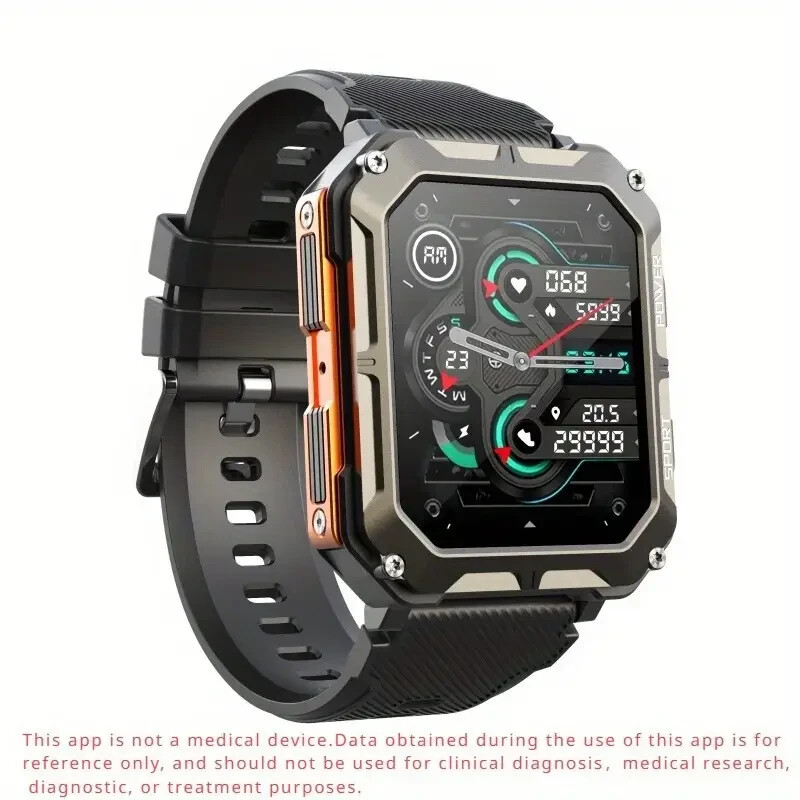 Military Smart Watch for Men(Answer/Make Calls) Rugged Tactical Fitness Tracker.