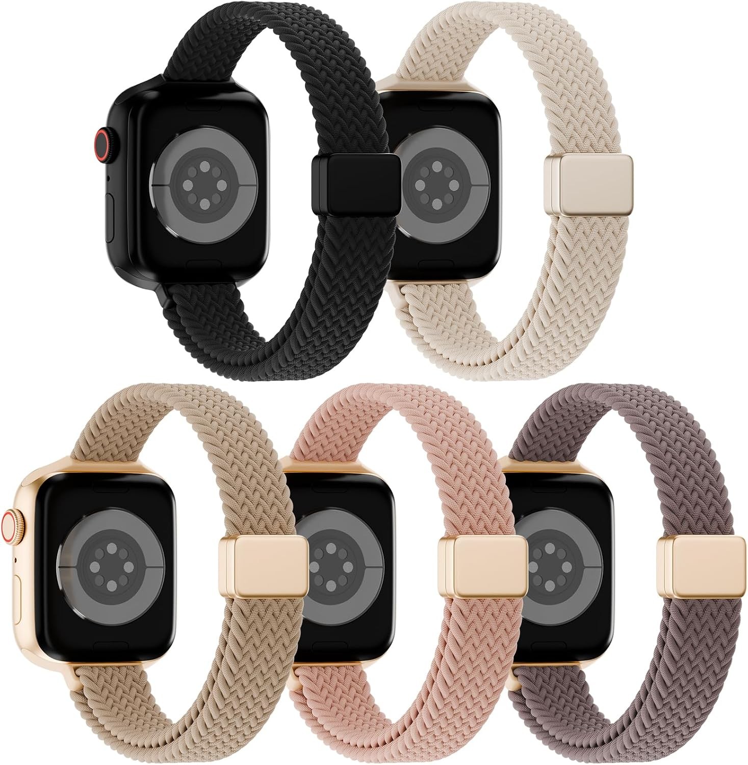 Case For Apple Watch 49mm 45mm 44mm 42mm 41mm 40mm 38mm Slim Stretchy Nylon Stra