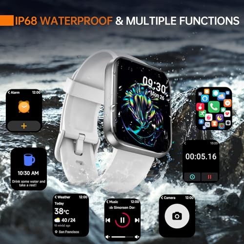 Smart Watch Alexa Built-in Fitness Watch ID208PLUS – White
