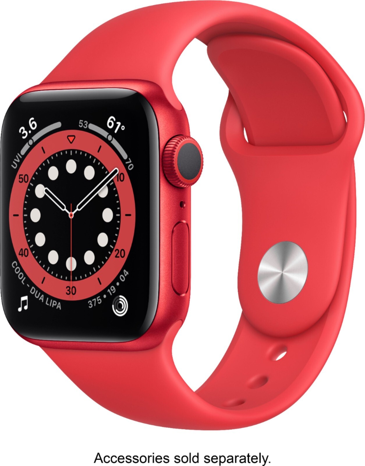 Apple Watch Series 6 GPS 40mm Red Aluminum Case with Red Sport Band