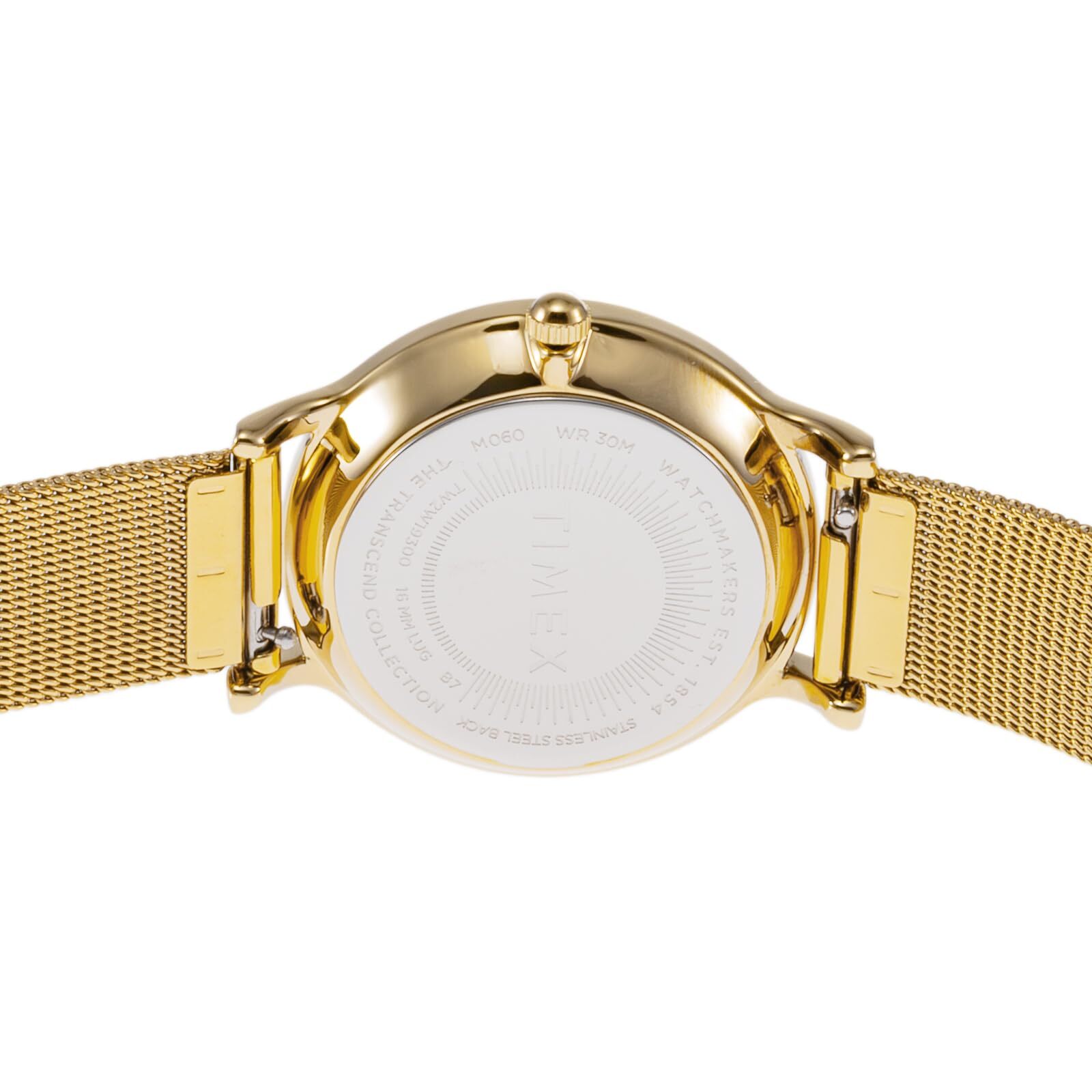Timex Watch Transcend Gold Dial Quartz 34mm TW2W19300