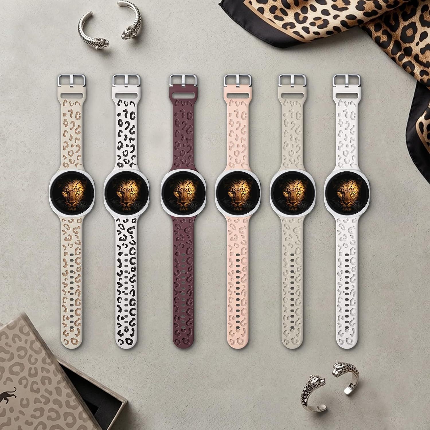 Leopard Silicone Strap Compatible with Samsung Galaxy Watch 9 40mm 44mm