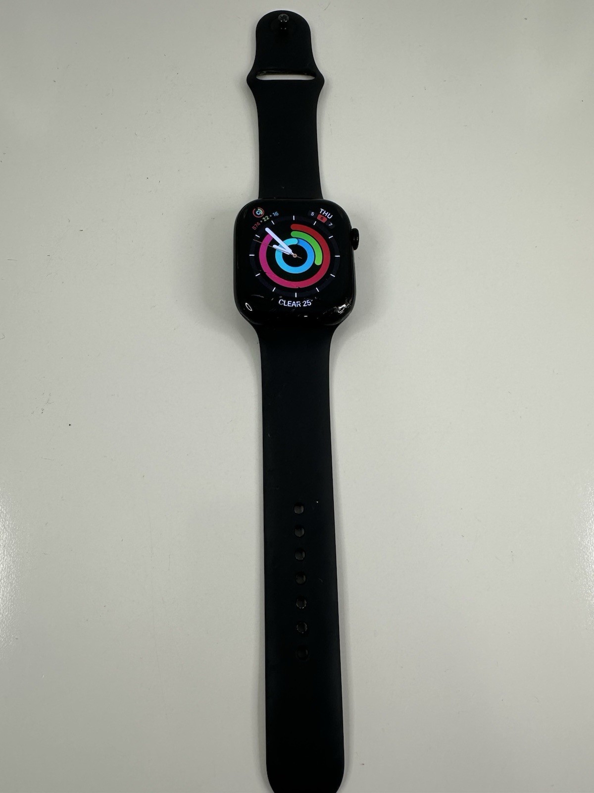 Apple Watch Series 10 46mm Jet Black Cracked Glass w/Box Tested & Works