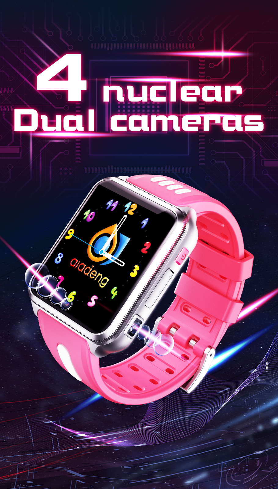 4G Kids Smart Watch Phone Camera Video Call Children Boys Girls Wristwatch