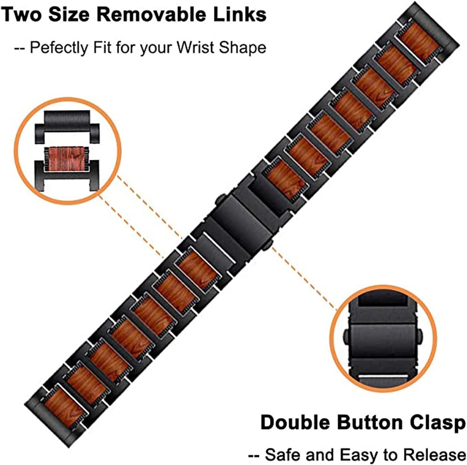 Metal Band for Samsung Galaxy Watch 47mm 43mm Replacement Strap