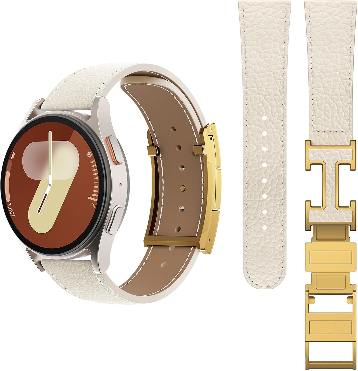 Leather Magnetic Strap Compatible with Samsung Galaxy Watch 9 40mm/44mm