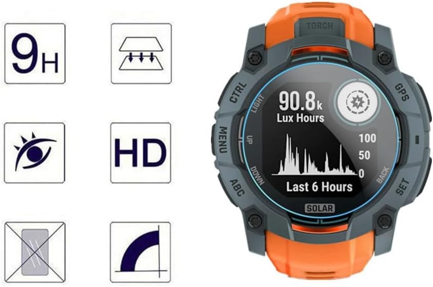 3 PCS Screen Protector for Garmin Instinct 3 50mm AMOLED/Solar Smartwatch