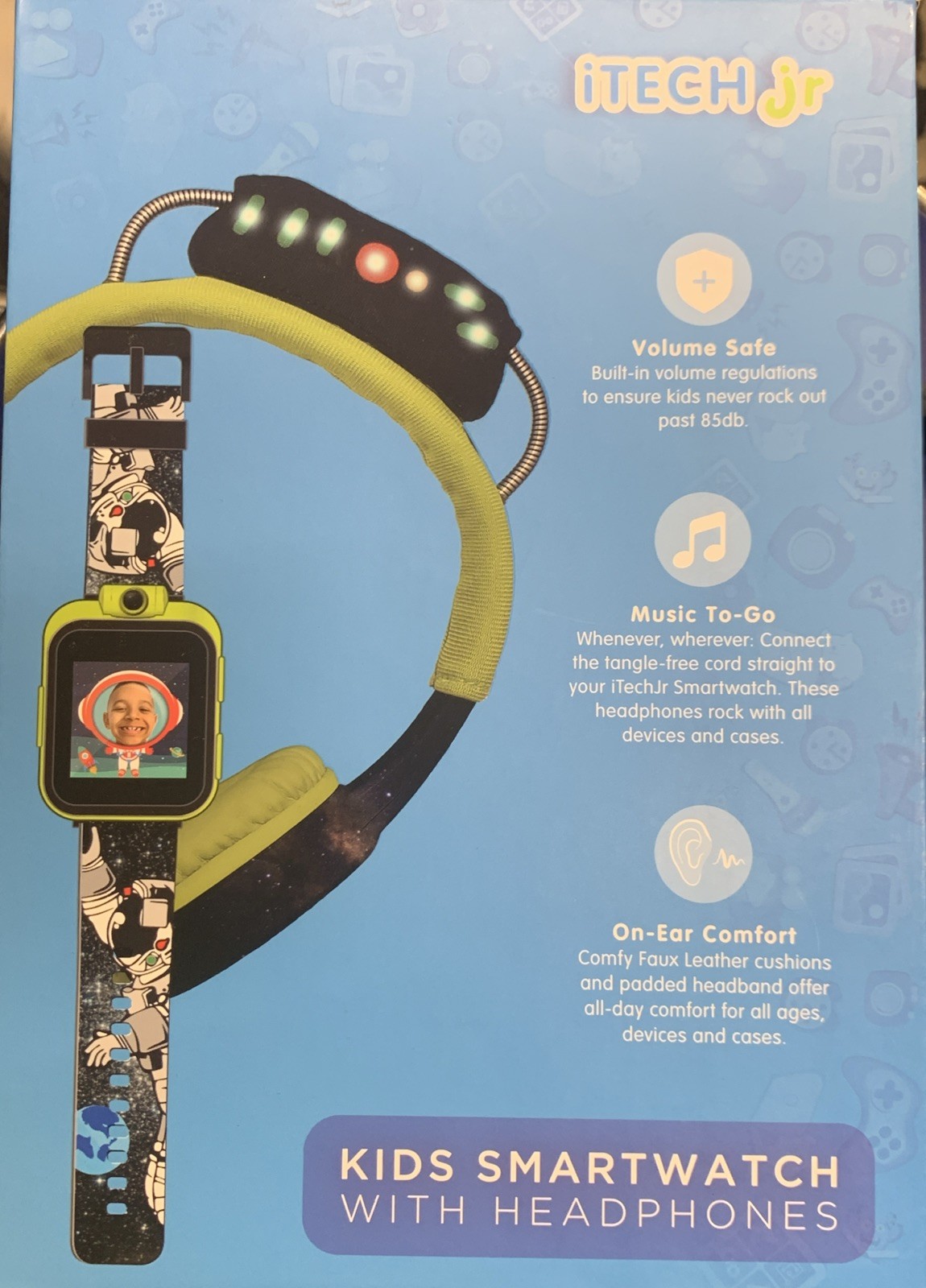 PlayZoom Kids Smartwatch with Headphones Green Astronaut