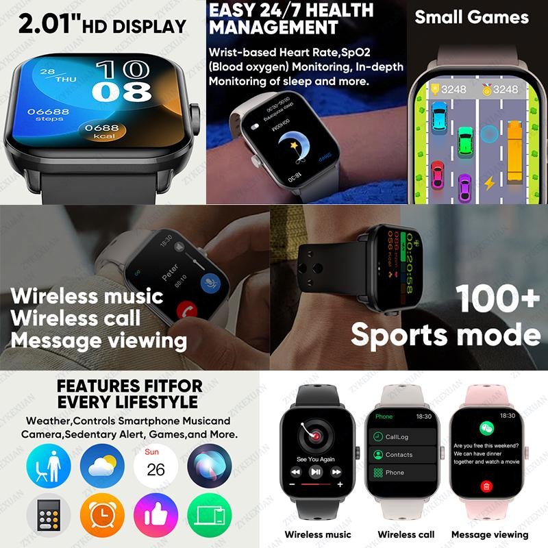 Watch 5 Global Version Smartwatches Men Women HD AMOLED Screen Heart Rate