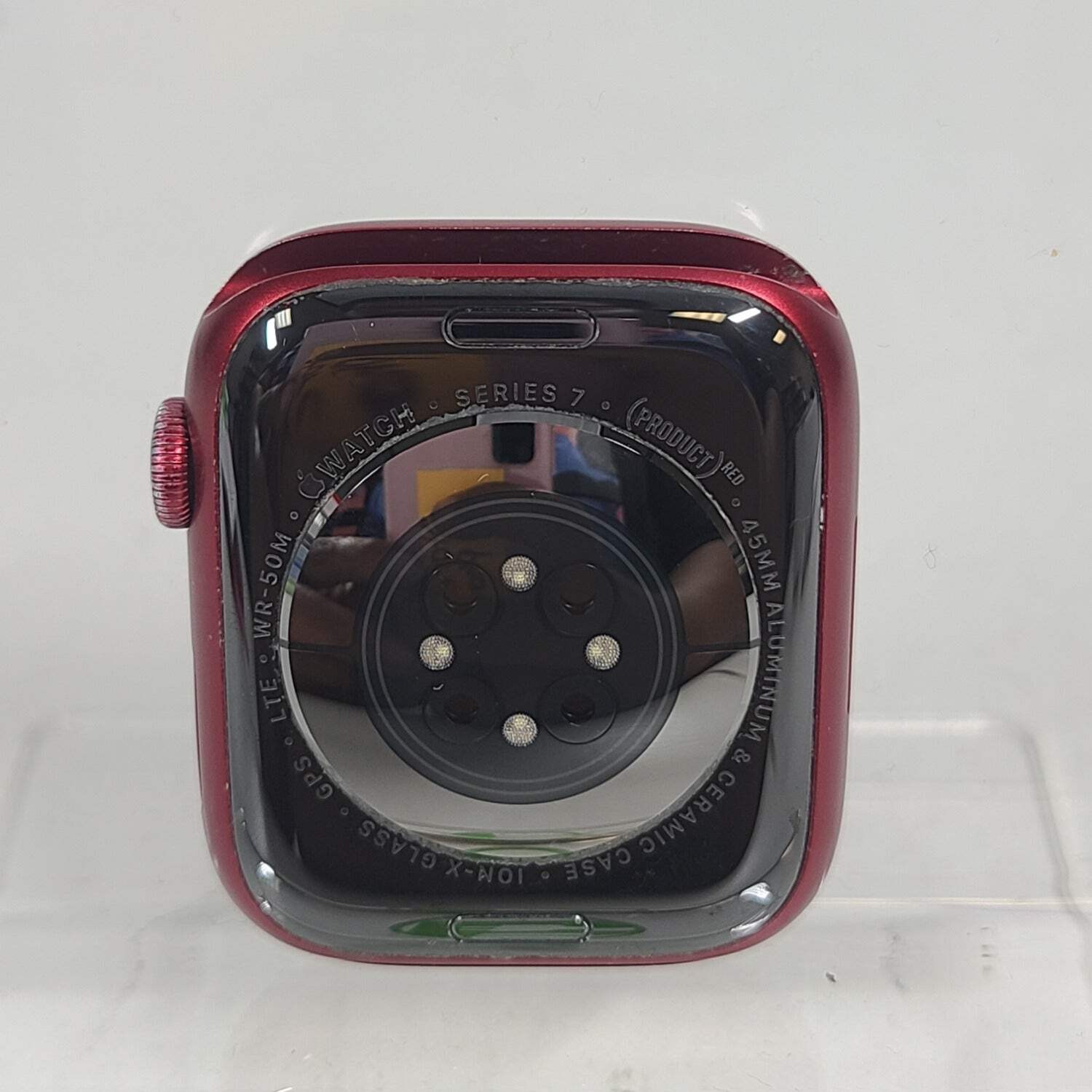 GPS Only Apple Watch Series 7 45MM Red Aluminum Red Sport Band MKJC3LL/A