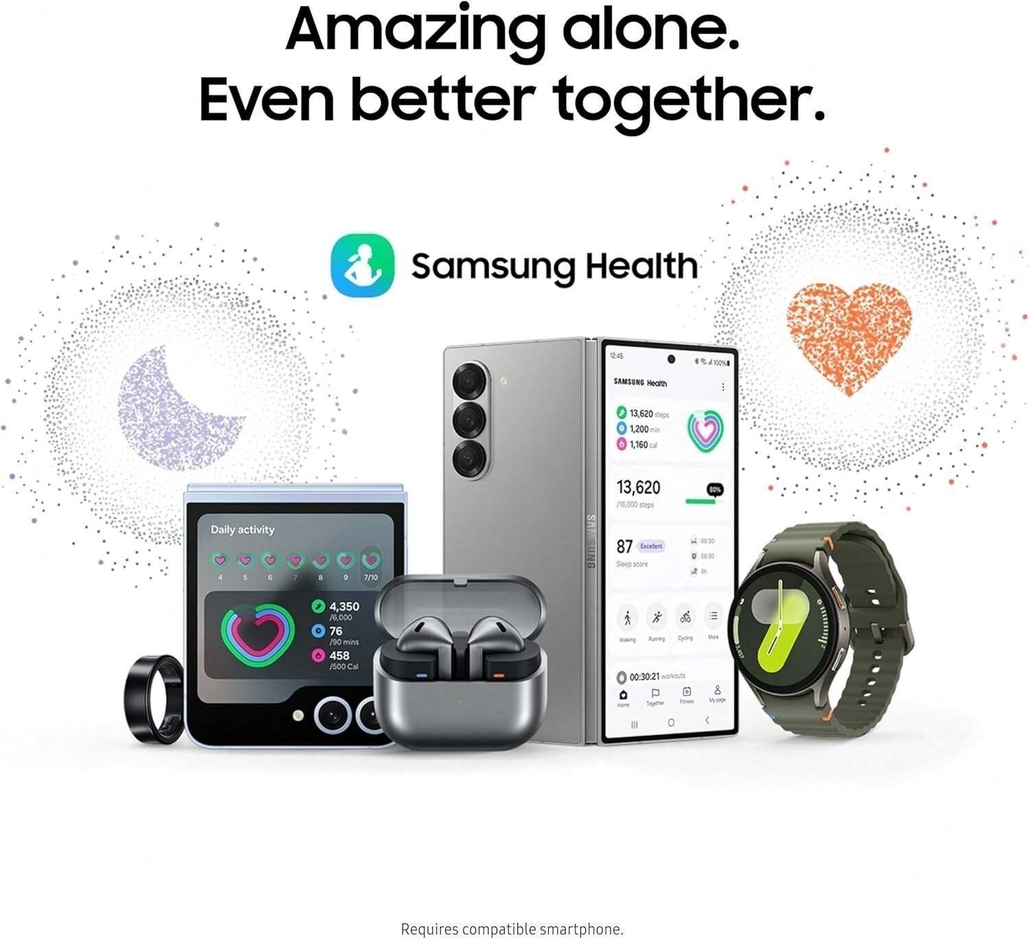 Samsung Galaxy Watch 7 40mm AI Smartwatch SM-L300 GPS Wi-Fi Bluetooth Cream