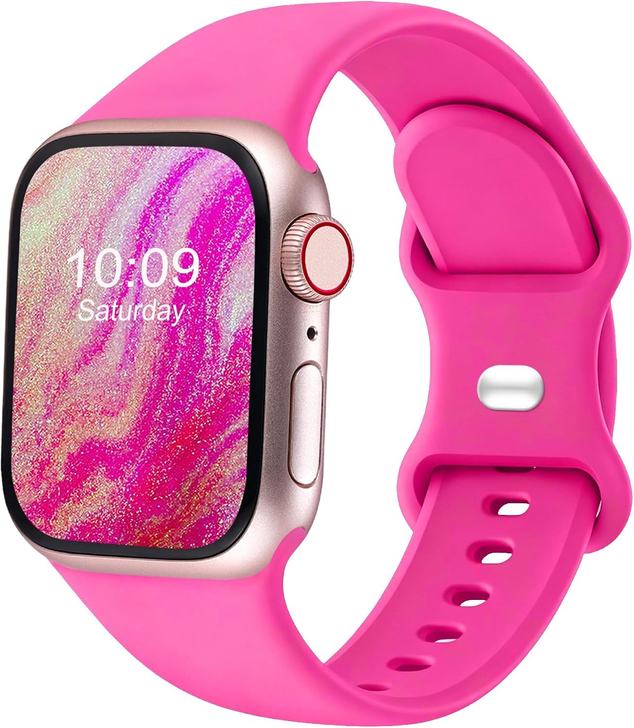 Soft Waterproof Strap Compatible with Apple Watch Series 7 40mm 41mm