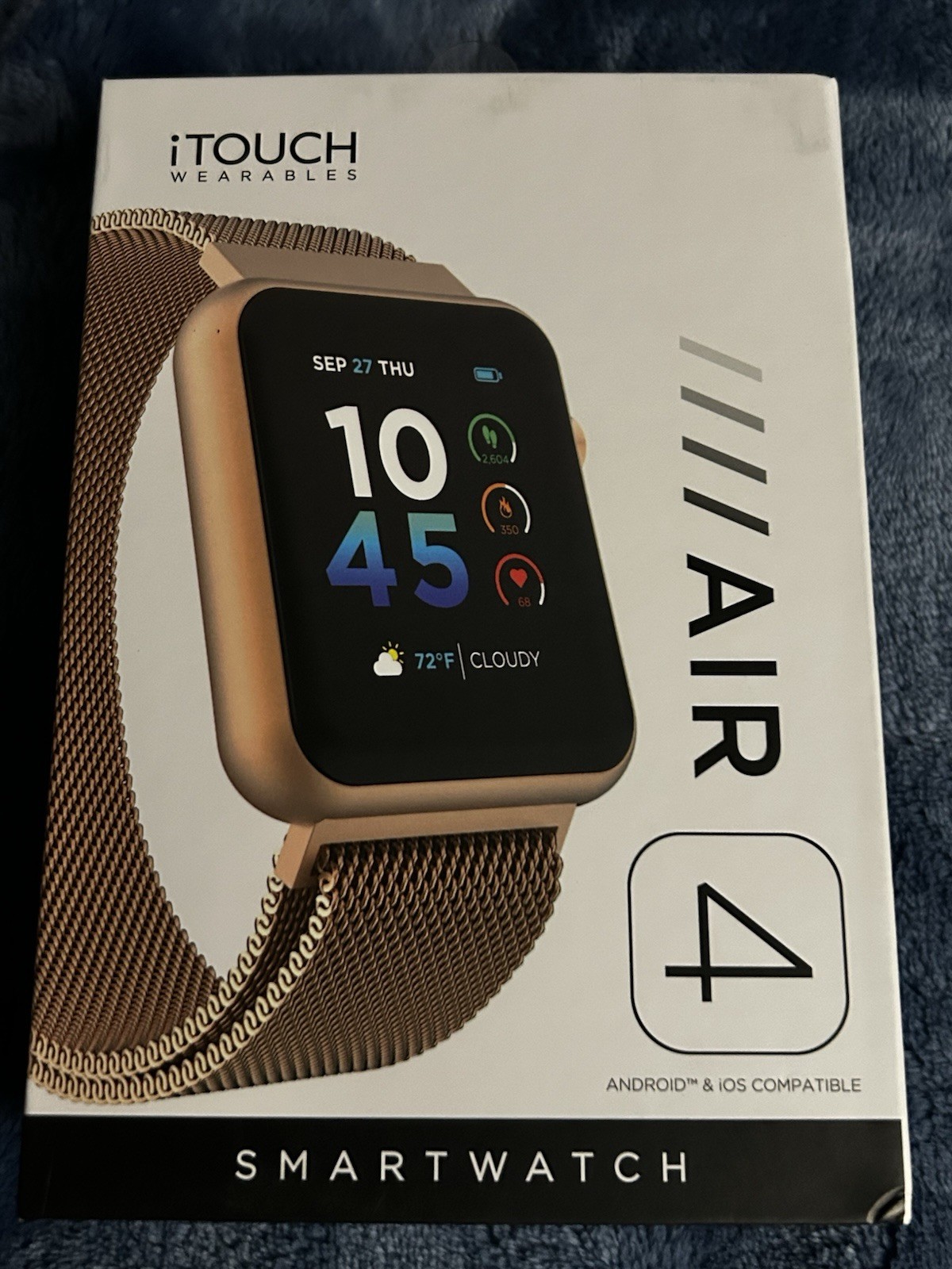 iTouch Wearables Air 4 Health Fitness Smartwatch – Rose Gold/Blush