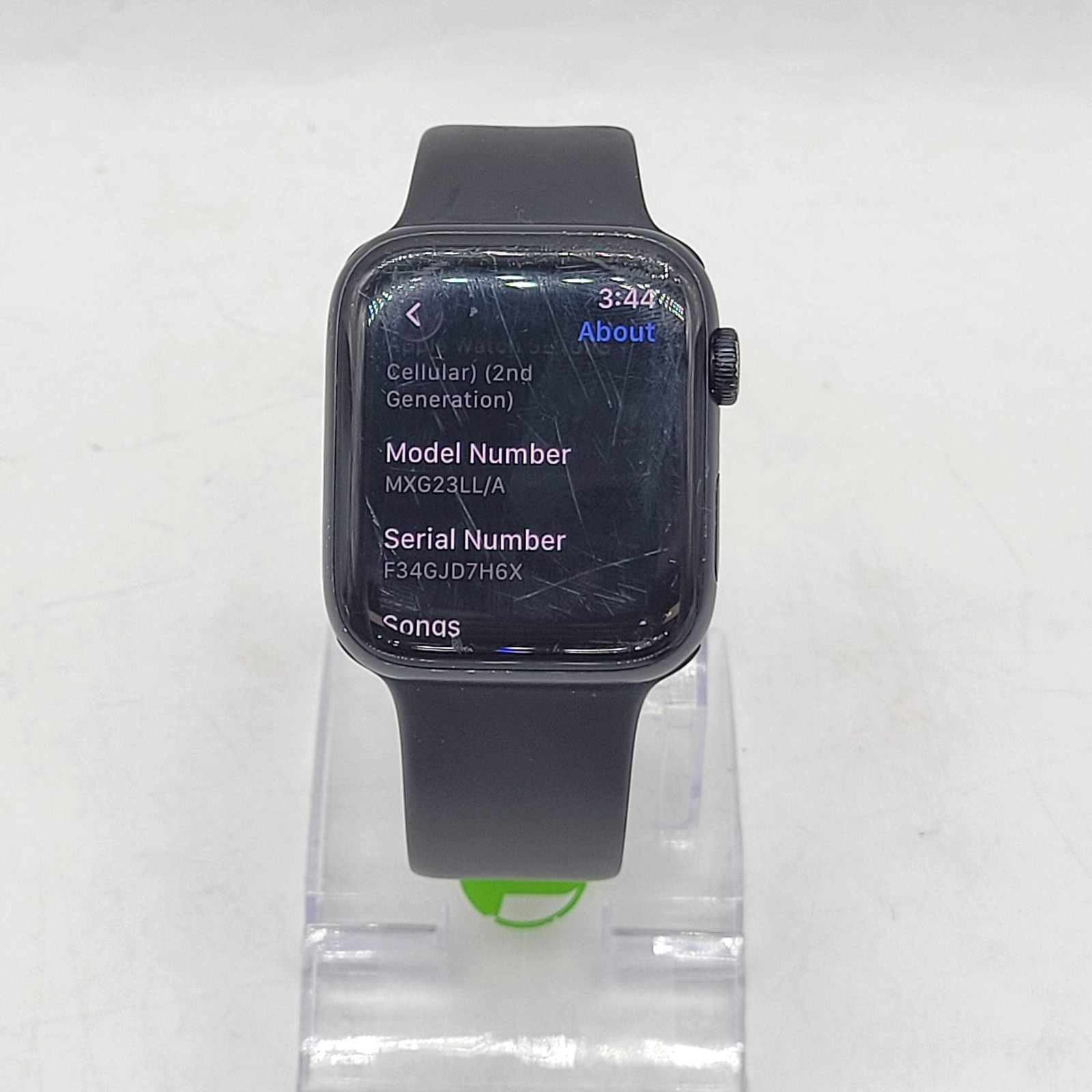 Unlocked Apple Watch SE 2nd Gen 44MM Midnight Aluminum Black Sport Band A2727