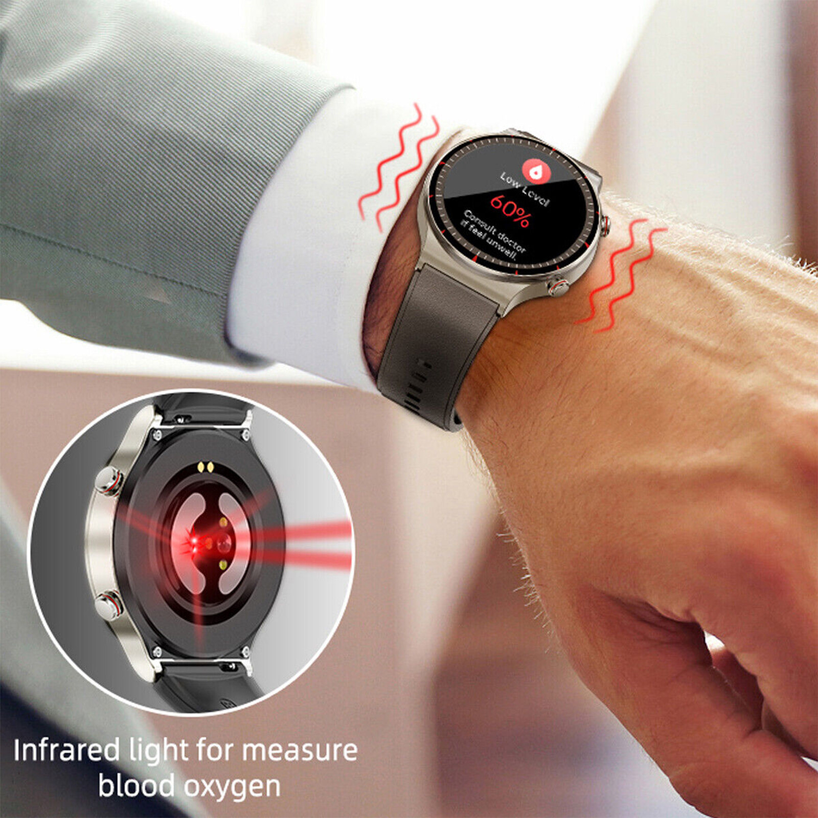 Smart Watch ECG Heart Rate Blood Oxygen Sleep Health Monitor Activity Tracker