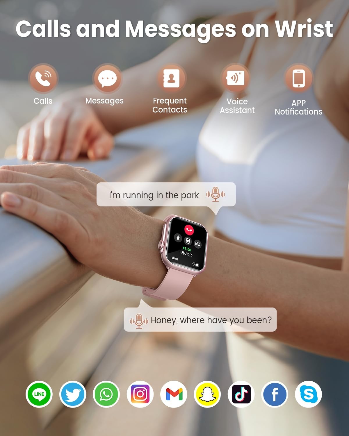 Smart Watches for Women (Android/iPhone), 1.83″ HD Smart Watch with Calls/Mes…