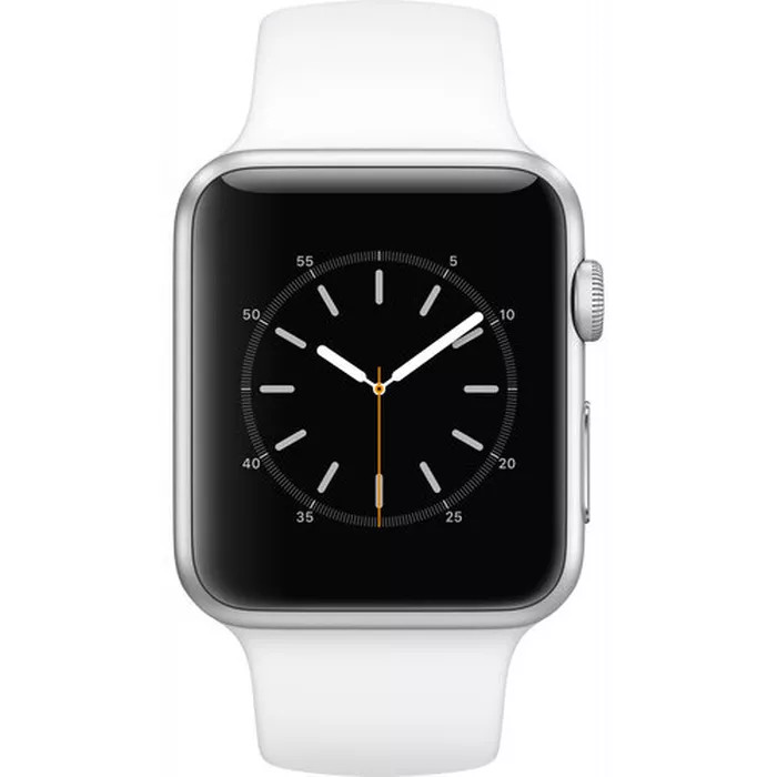 Apple Watch Series 1 42mm Silver Aluminum Case, White Sport Band – MNNL2LL/A