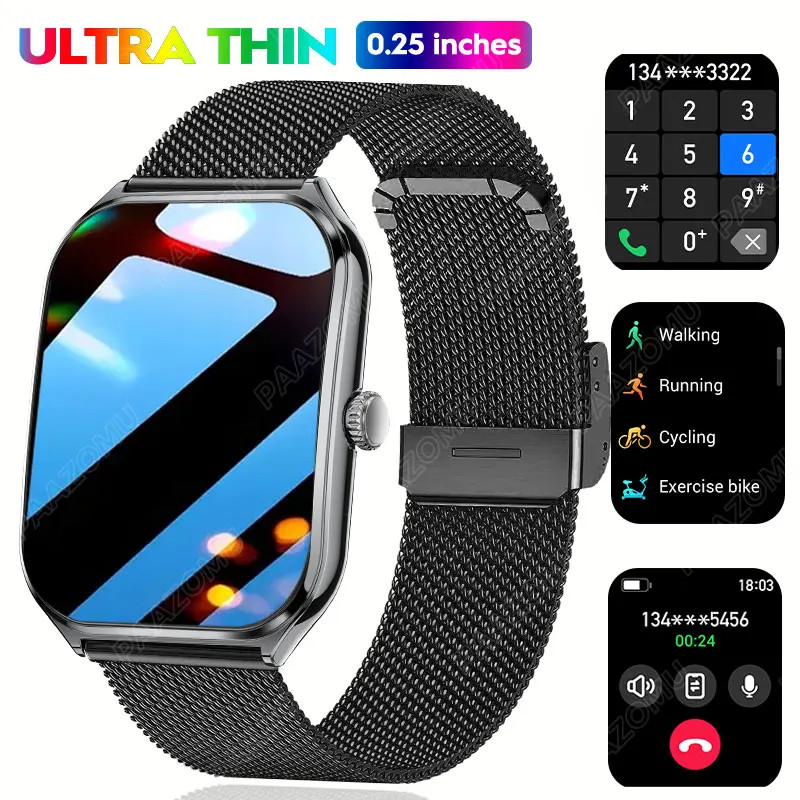 2026 New Smartwatch 1.96 inch Ultra-thin Bluetooth Call Health Monitor IP68