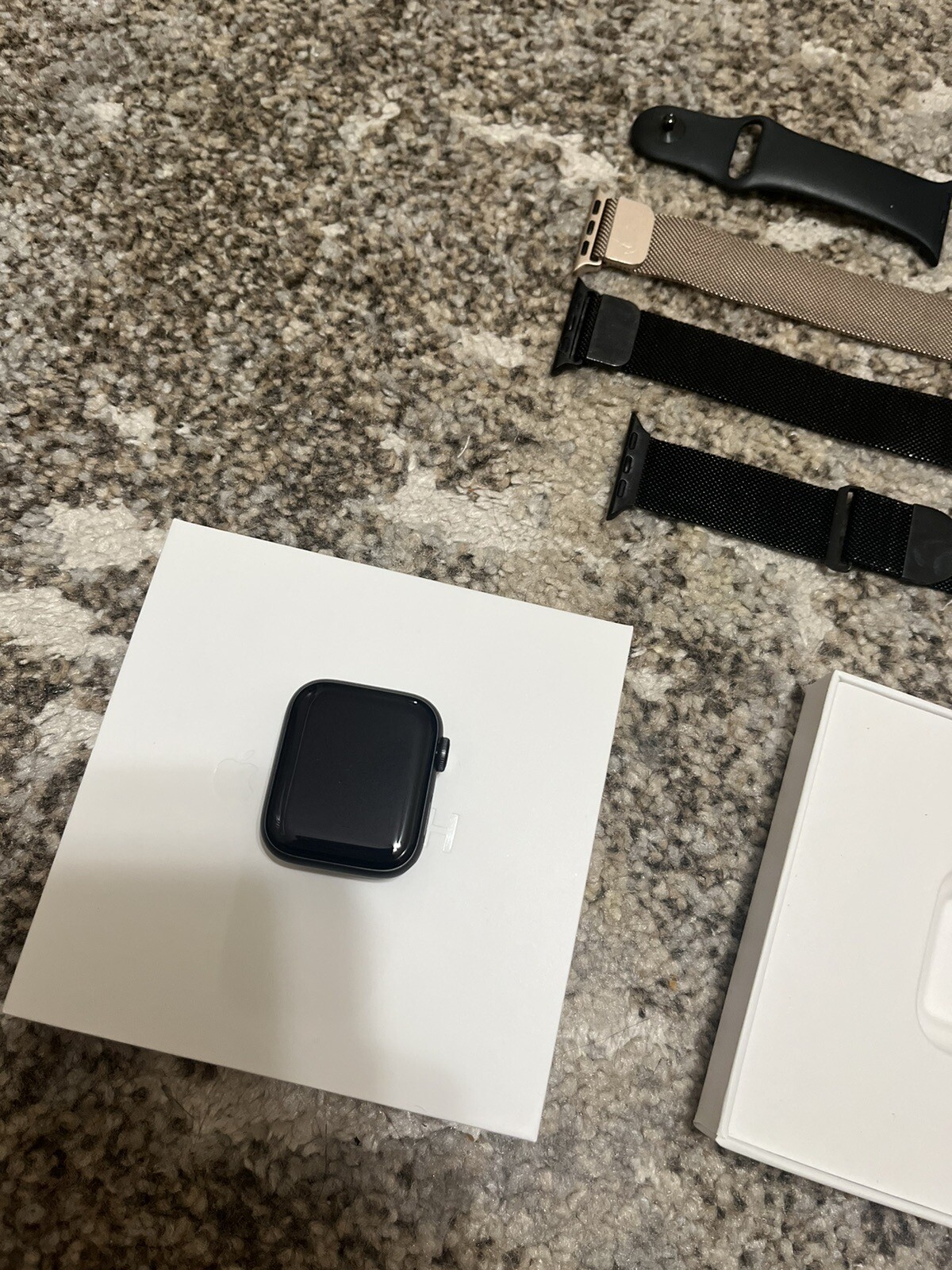Apple Watch Series 6 40mm Space Gray Aluminum Case with Black Sport Band -…