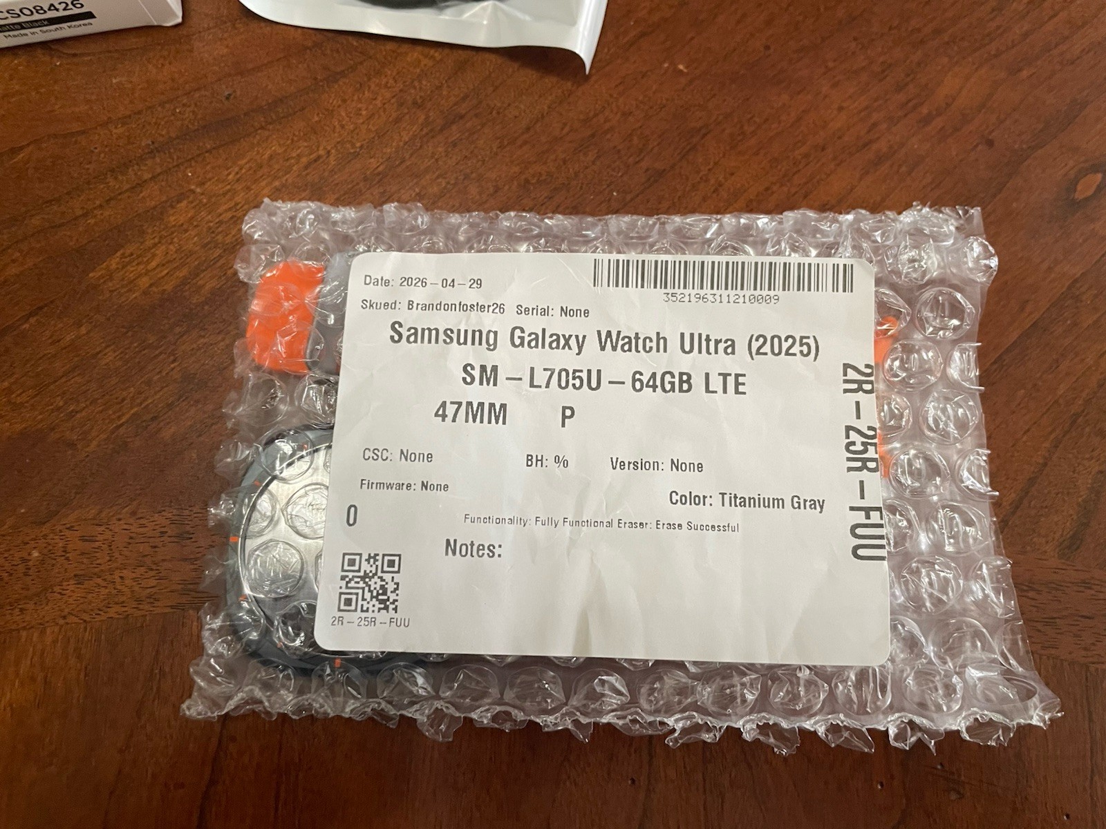 Samsung Galaxy Watch Ultra 47mm Titanium Gray LTE 64GB Smartwatch Orange Band