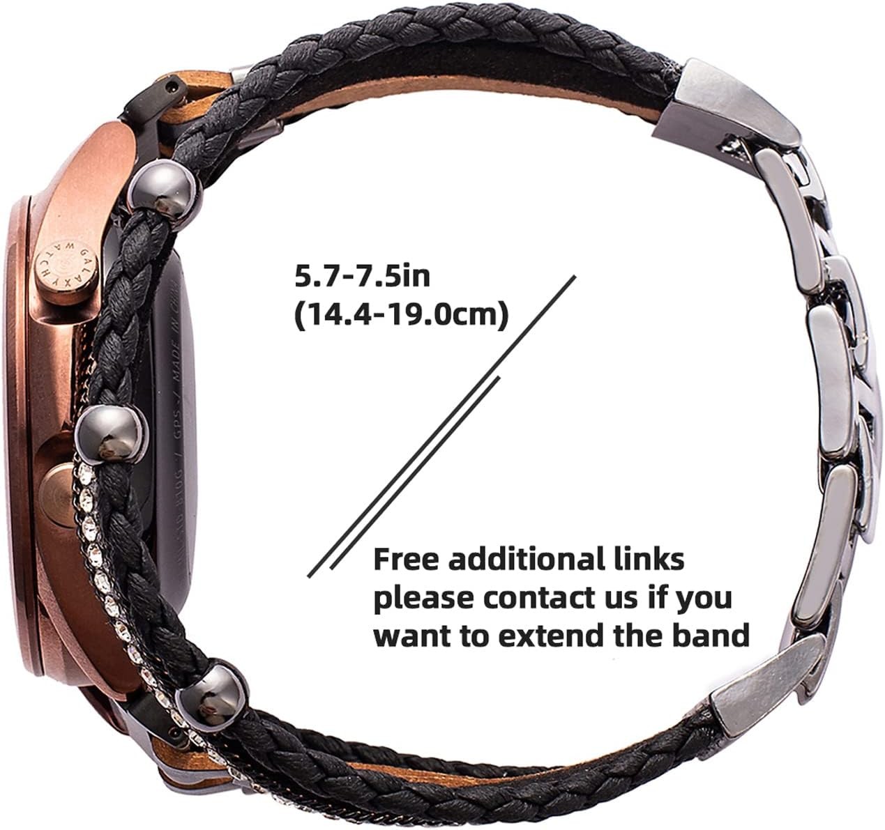Case For Samsung Galaxy Watch 7/6/5/4/3/Active 2/Garmin Venu 20mm Leather Strap
